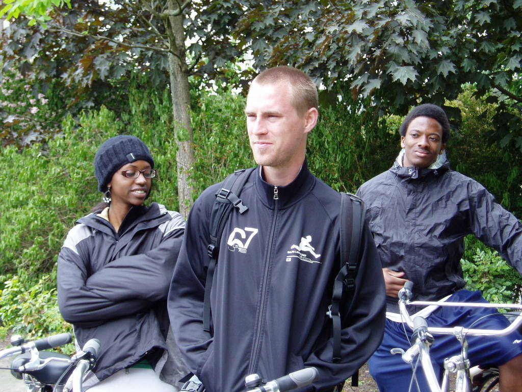 Lauryn, Jarell, and Ayo on bike tour