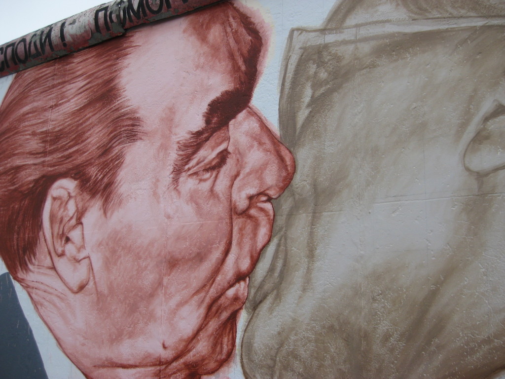 Der Bruderkuss: Honecker & Brezhnev at the East Side Gallery