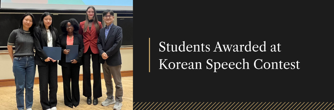 Students Awarded At Southeastern U.S. Korean Speech Contest