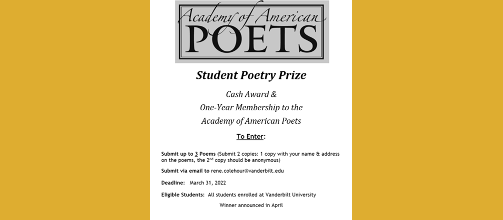 This Year’s Academy of American Poets Prize Winner and Honorable Mentions