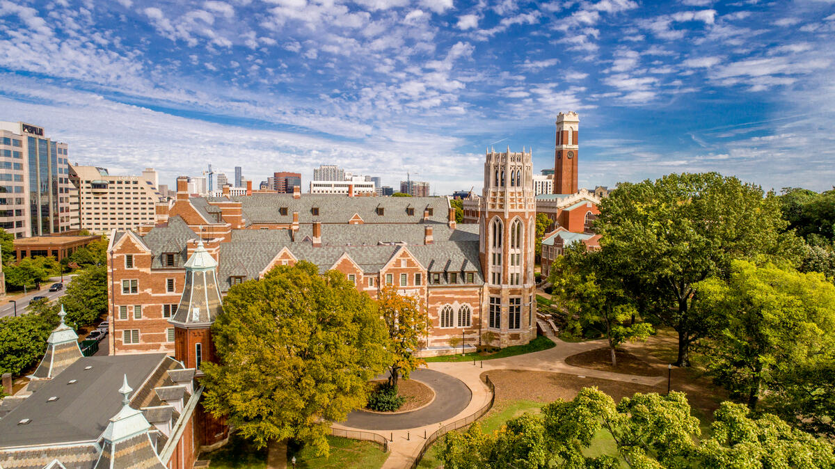 aerial view of e. bronson ingram residential college