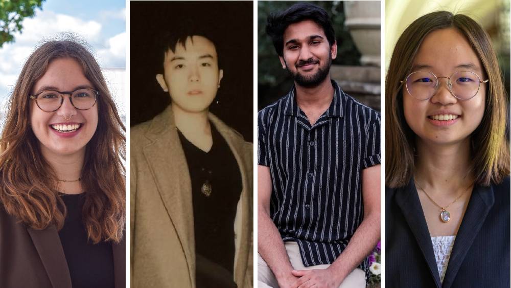 comp graphic of four students headshots