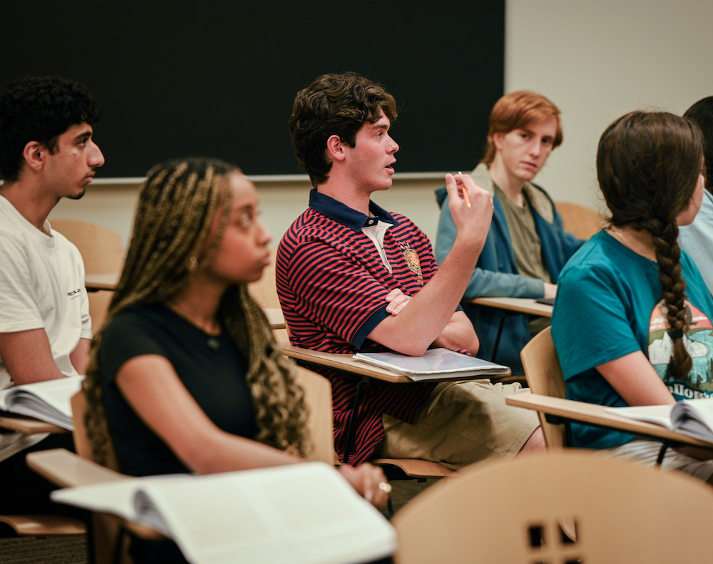 Student speaking in class
