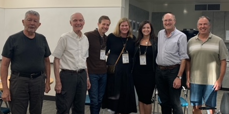 (L to R):Phil Crooke, Glenn Webb, Tony Cappiello, Ashley Fields Hedge, Jenny Ewig, Mark Ellingham, Dietmar Bisch.