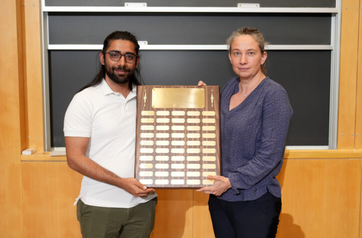 Math awards and reception at Vanderbilt University. Ishan and Ioana Suvaina