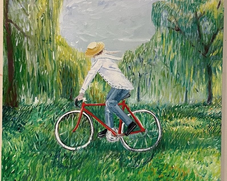 A painting of the fictional character, George, by Lauren McKee, BA’23.