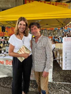 A photo of Atlanta-based artist Susan Ker-Seymer and Robert Barsky.