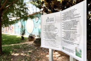 A photo of Barsky's poem on the Atlanta Beltline. Photo by Erin Sintos