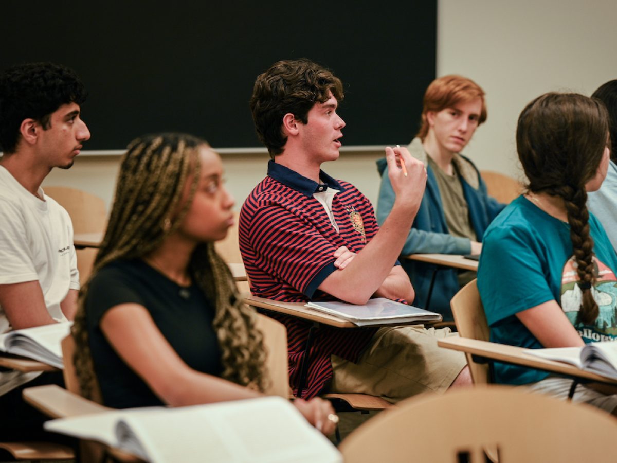 students sitting in desks